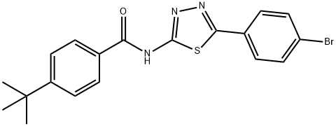 N-[5-(4-bromophenyl)-1,3,4-thiadiazol-2-yl]-4-tert-butylbenzamide Struktur