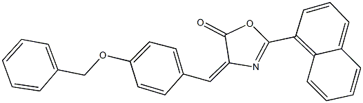 4-[4-(benzyloxy)benzylidene]-2-(1-naphthyl)-1,3-oxazol-5(4H)-one Struktur