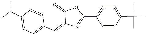 2-(4-tert-butylphenyl)-4-(4-isopropylbenzylidene)-1,3-oxazol-5(4H)-one Struktur