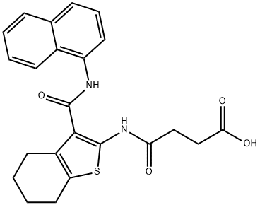 4-({3-[(1-naphthylamino)carbonyl]-4,5,6,7-tetrahydro-1-benzothien-2-yl}amino)-4-oxobutanoic acid Struktur