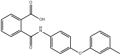 2-{[4-(3-methylphenoxy)anilino]carbonyl}benzoic acid Struktur