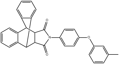 17-[4-(3-methylphenoxy)phenyl]-17-azapentacyclo[6.6.5.0~2,7~.0~9,14~.0~15,19~]nonadeca-2,4,6,9,11,13-hexaene-16,18-dione Struktur