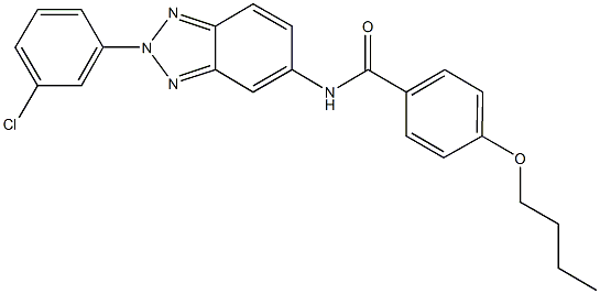 4-butoxy-N-[2-(3-chlorophenyl)-2H-1,2,3-benzotriazol-5-yl]benzamide Struktur