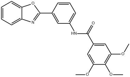 N-[3-(1,3-benzoxazol-2-yl)phenyl]-3,4,5-trimethoxybenzamide Struktur