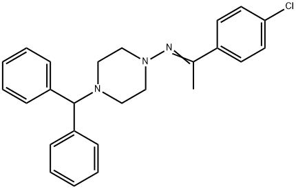 N-(4-benzhydryl-1-piperazinyl)-N-[1-(4-chlorophenyl)ethylidene]amine Struktur