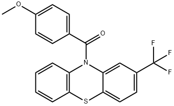 10-(4-methoxybenzoyl)-2-(trifluoromethyl)-10H-phenothiazine Struktur