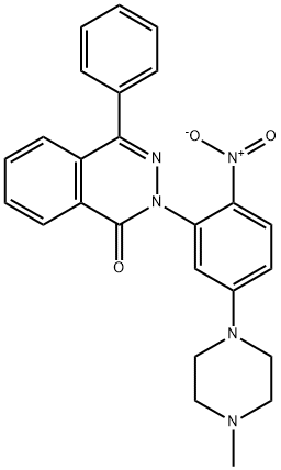 2-[2-nitro-5-(4-methyl-1-piperazinyl)phenyl]-4-phenyl-1(2H)-phthalazinone Struktur