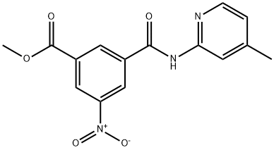 methyl 3-nitro-5-{[(4-methylpyridin-2-yl)amino]carbonyl}benzoate Struktur