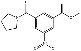 methyl 3-nitro-5-(1-pyrrolidinylcarbonyl)benzoate Struktur