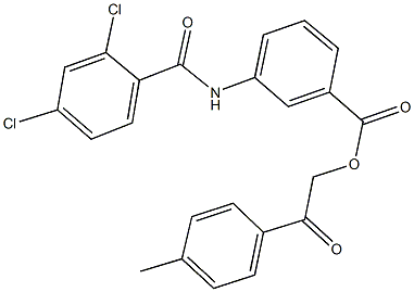 2-(4-methylphenyl)-2-oxoethyl 3-[(2,4-dichlorobenzoyl)amino]benzoate Struktur