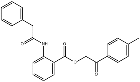 2-(4-methylphenyl)-2-oxoethyl 2-[(phenylacetyl)amino]benzoate Struktur