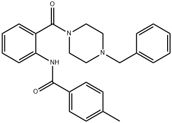 N-{2-[(4-benzyl-1-piperazinyl)carbonyl]phenyl}-4-methylbenzamide Struktur