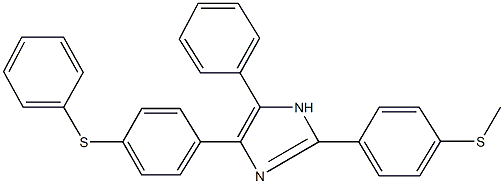 2-[4-(methylsulfanyl)phenyl]-5-phenyl-4-[4-(phenylsulfanyl)phenyl]-1H-imidazole Struktur