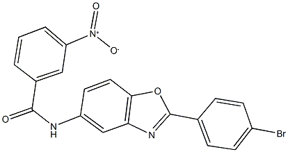 N-[2-(4-bromophenyl)-1,3-benzoxazol-5-yl]-3-nitrobenzamide Struktur