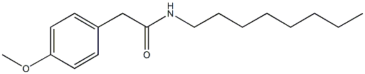 2-(4-methoxyphenyl)-N-octylacetamide Struktur