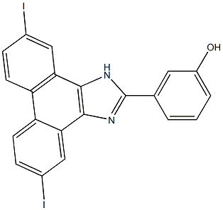 3-(5,10-diiodo-1H-phenanthro[9,10-d]imidazol-2-yl)phenol Struktur