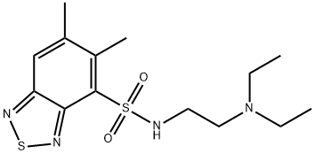 N-[2-(diethylamino)ethyl]-5,6-dimethyl-2,1,3-benzothiadiazole-4-sulfonamide Struktur