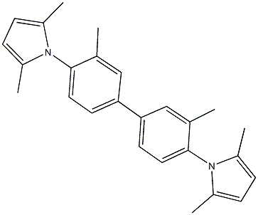 1-[4'-(2,5-dimethyl-1H-pyrrol-1-yl)-3,3'-dimethyl[1,1'-biphenyl]-4-yl]-2,5-dimethyl-1H-pyrrole Struktur