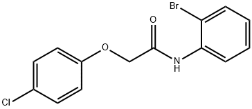 N-(2-bromophenyl)-2-(4-chlorophenoxy)acetamide Struktur