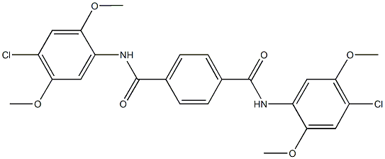 N~1~,N~4~-bis(4-chloro-2,5-dimethoxyphenyl)terephthalamide Struktur