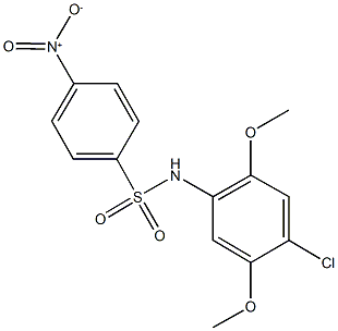 N-(4-chloro-2,5-dimethoxyphenyl)-4-nitrobenzenesulfonamide Struktur