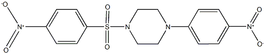 1-{4-nitrophenyl}-4-({4-nitrophenyl}sulfonyl)piperazine Struktur