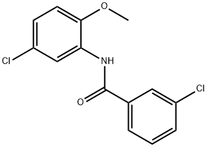 3-chloro-N-(5-chloro-2-methoxyphenyl)benzamide Struktur