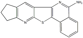 9,10-dihydro-8H-cyclopenta[5',6']pyrido[3',2':4,5]thieno[3,2-c]isoquinolin-5-amine Struktur