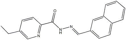 5-ethyl-N'-(2-naphthylmethylene)-2-pyridinecarbohydrazide Struktur