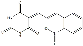 5-(3-{2-nitrophenyl}-2-propenylidene)-2-thioxodihydro-4,6(1H,5H)-pyrimidinedione Struktur