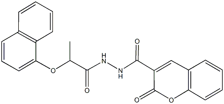 2-(1-naphthyloxy)-N'-[(2-oxo-2H-chromen-3-yl)carbonyl]propanohydrazide Struktur