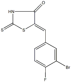 5-(3-bromo-4-fluorobenzylidene)-2-thioxo-1,3-thiazolidin-4-one Struktur