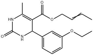 2-butenyl 4-(3-ethoxyphenyl)-6-methyl-2-oxo-1,2,3,4-tetrahydro-5-pyrimidinecarboxylate Struktur