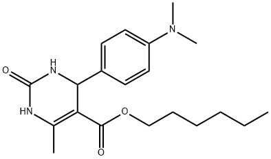 hexyl 4-[4-(dimethylamino)phenyl]-6-methyl-2-oxo-1,2,3,4-tetrahydro-5-pyrimidinecarboxylate Struktur