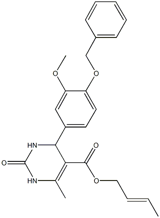 2-butenyl 4-[4-(benzyloxy)-3-methoxyphenyl]-6-methyl-2-oxo-1,2,3,4-tetrahydro-5-pyrimidinecarboxylate Struktur