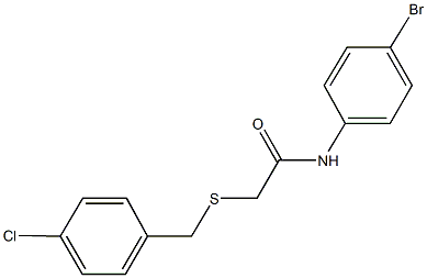 N-(4-bromophenyl)-2-[(4-chlorobenzyl)sulfanyl]acetamide Struktur