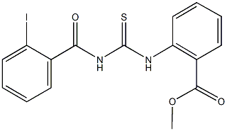 methyl 2-({[(2-iodobenzoyl)amino]carbothioyl}amino)benzoate Struktur