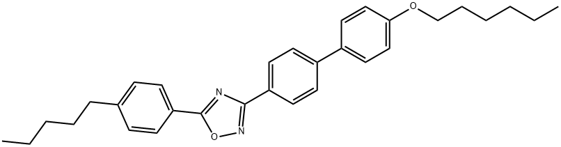 3-[4'-(hexyloxy)[1,1'-biphenyl]-4-yl]-5-(4-pentylphenyl)-1,2,4-oxadiazole Struktur