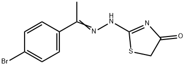 1,3-thiazolidine-2,4-dione 2-{[1-(4-bromophenyl)ethylidene]hydrazone} Struktur