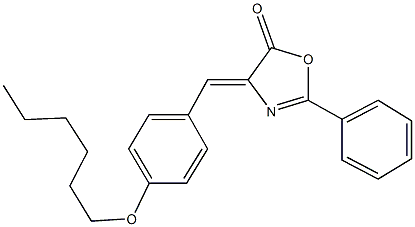 4-[4-(hexyloxy)benzylidene]-2-phenyl-1,3-oxazol-5(4H)-one Struktur