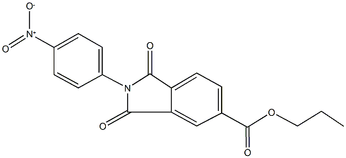 propyl 2-{4-nitrophenyl}-1,3-dioxo-5-isoindolinecarboxylate Struktur