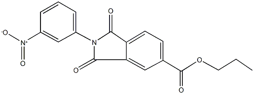 propyl 2-{3-nitrophenyl}-1,3-dioxo-5-isoindolinecarboxylate Struktur