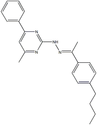 1-(4-butylphenyl)ethanone (4-methyl-6-phenyl-2-pyrimidinyl)hydrazone Struktur