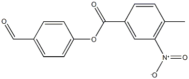 4-formylphenyl 3-nitro-4-methylbenzoate Struktur