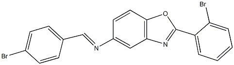 N-(4-bromobenzylidene)-N-[2-(2-bromophenyl)-1,3-benzoxazol-5-yl]amine Struktur