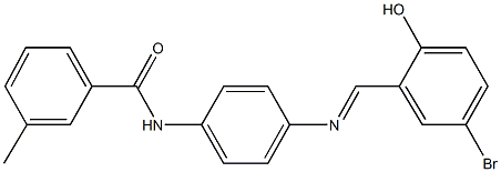 N-{4-[(5-bromo-2-hydroxybenzylidene)amino]phenyl}-3-methylbenzamide Struktur