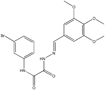 N-(3-bromophenyl)-2-oxo-2-[2-(3,4,5-trimethoxybenzylidene)hydrazino]acetamide Struktur