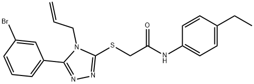 2-{[4-allyl-5-(3-bromophenyl)-4H-1,2,4-triazol-3-yl]sulfanyl}-N-(4-ethylphenyl)acetamide Struktur