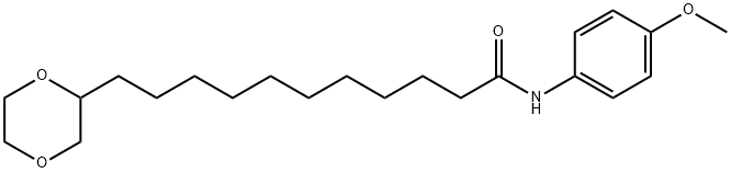 11-(1,4-dioxan-2-yl)-N-[4-(methyloxy)phenyl]undecanamide Struktur