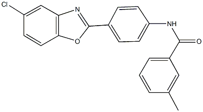 N-[4-(5-chloro-1,3-benzoxazol-2-yl)phenyl]-3-methylbenzamide Struktur